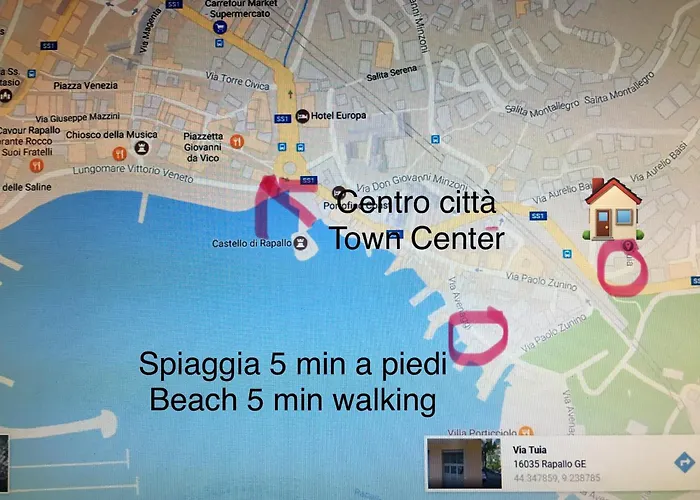 Nido Di Valter, 5 Min A Piedi Dalla E Dal Centro * Rapallo